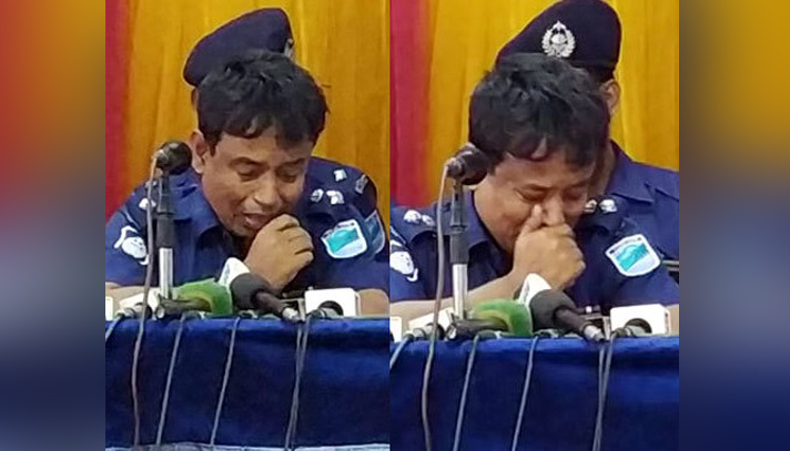 কাঁদলেন এসপি হারুন