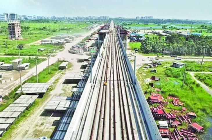 আগরতলা-আখাউড়ার রেলপথের নির্মাণ কাজে দ্রুত গতি