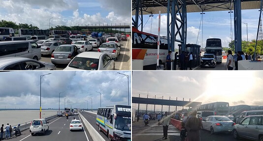 পদ্মা সেতুতে গত ২৪ ঘন্টায় টোল আদায় ২ কোটি ৯ লাখ টাকা