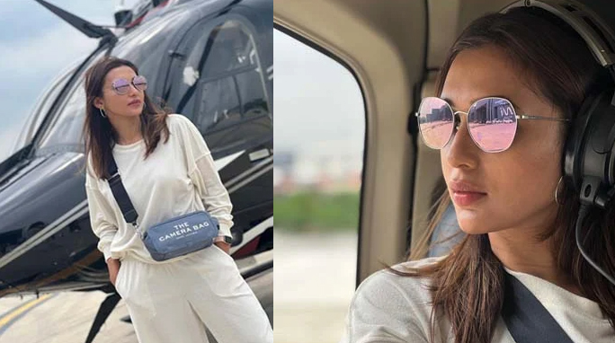 হেলিকপ্টারে উড়িয়ে বরিশালে আনা হলো কলকাতার মিমিকে