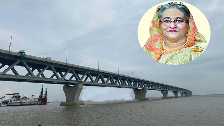 হেলিকপ্টারযোগে পদ্মা সেতুর উদ্দেশ্যে প্রধানমন্ত্রী