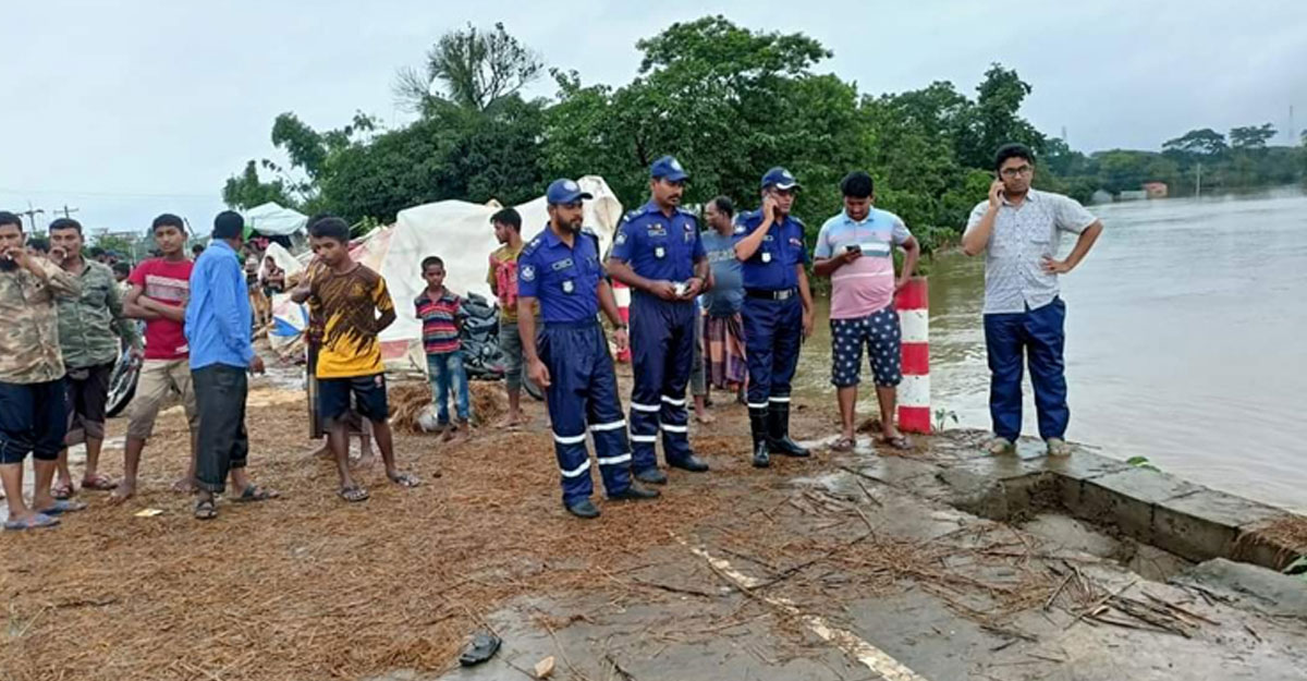 বন্যার পর ভাঙতে শুরু করেছে হাজার কোটি টাকার বঙ্গবন্ধু মহাসড়ক