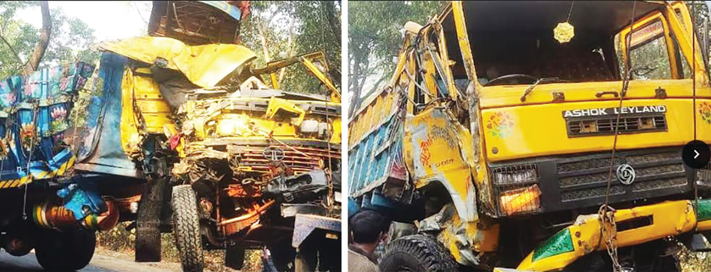 ঘন কুয়াশায় ৪ ট্রাকের মুখোমুখি সংঘর্ষ,অতঃপর...
