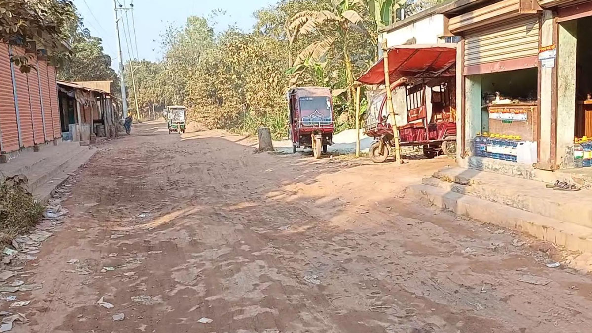 টাঙ্গাইলে ৮ কিলোমিটার সড়কের বেহাল দশা, ভোগান্তি চরমে