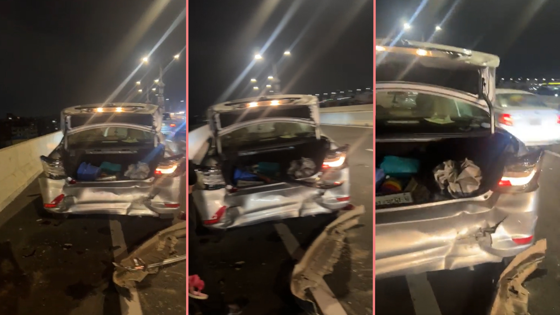 উদ্বোধন না হতেই এলিভেটেড এক্সপ্রেসওয়েতে দুর্ঘটনা, দুমড়ে-মুচড়ে গেল গাড়ি