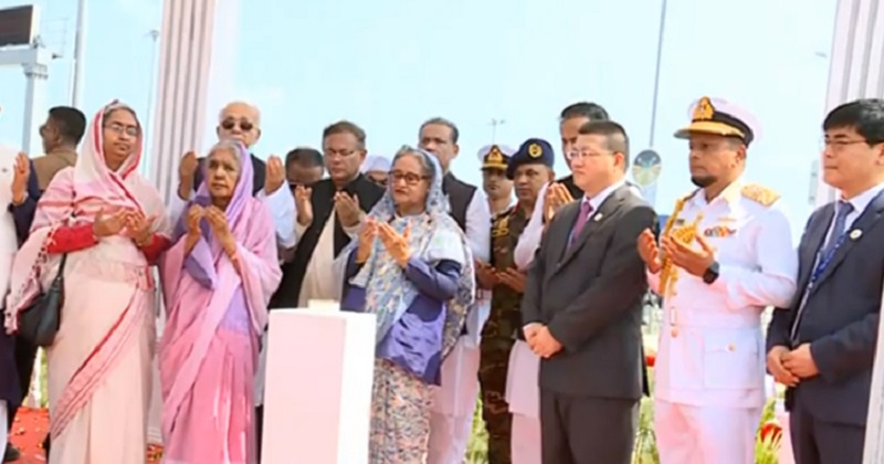 বঙ্গবন্ধু টানেল উদ্বোধন করলেন প্রধানমন্ত্রী
