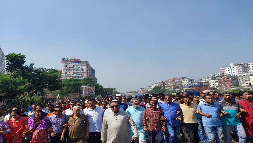 অবরোধের প্রতিবাদে মোড়ে মোড়ে আওয়ামী লীগের অবস্থান