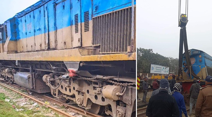 গাজীপুরে তুরাগের ইঞ্জিন লাইনচ্যুত