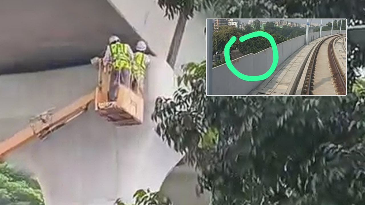 স্প্রিং সরে গেছে মেট্রোরেলের ভায়াডাক্টের
