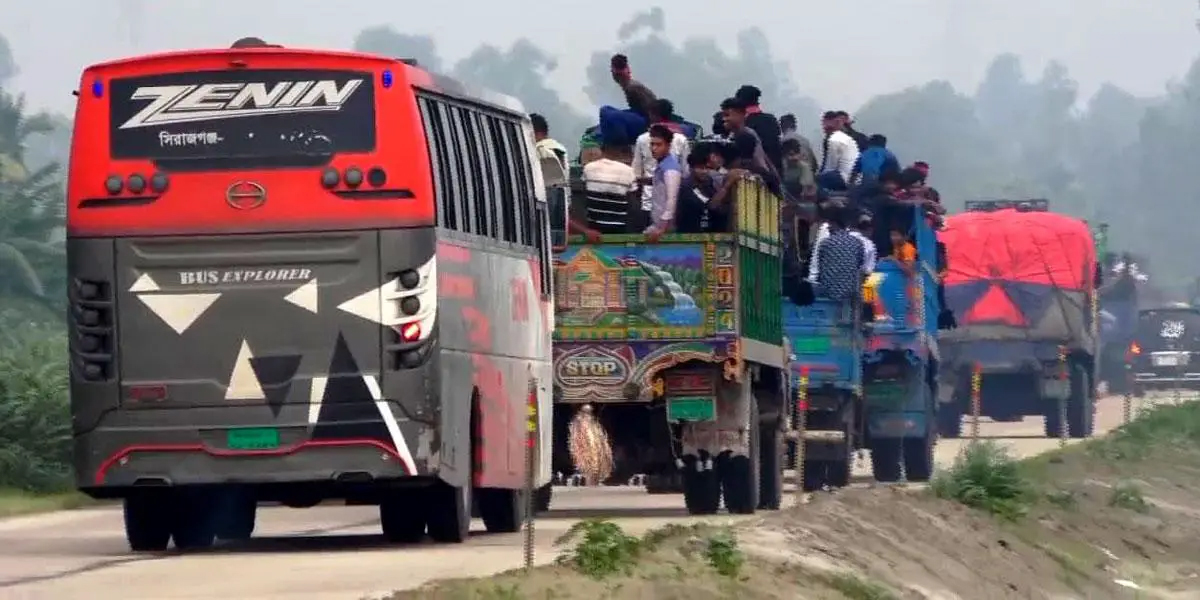 ঢাকা-টাঙ্গাইল-যমুনা সেতু মহাসড়কে বাড়ছে গাড়ির চাপ