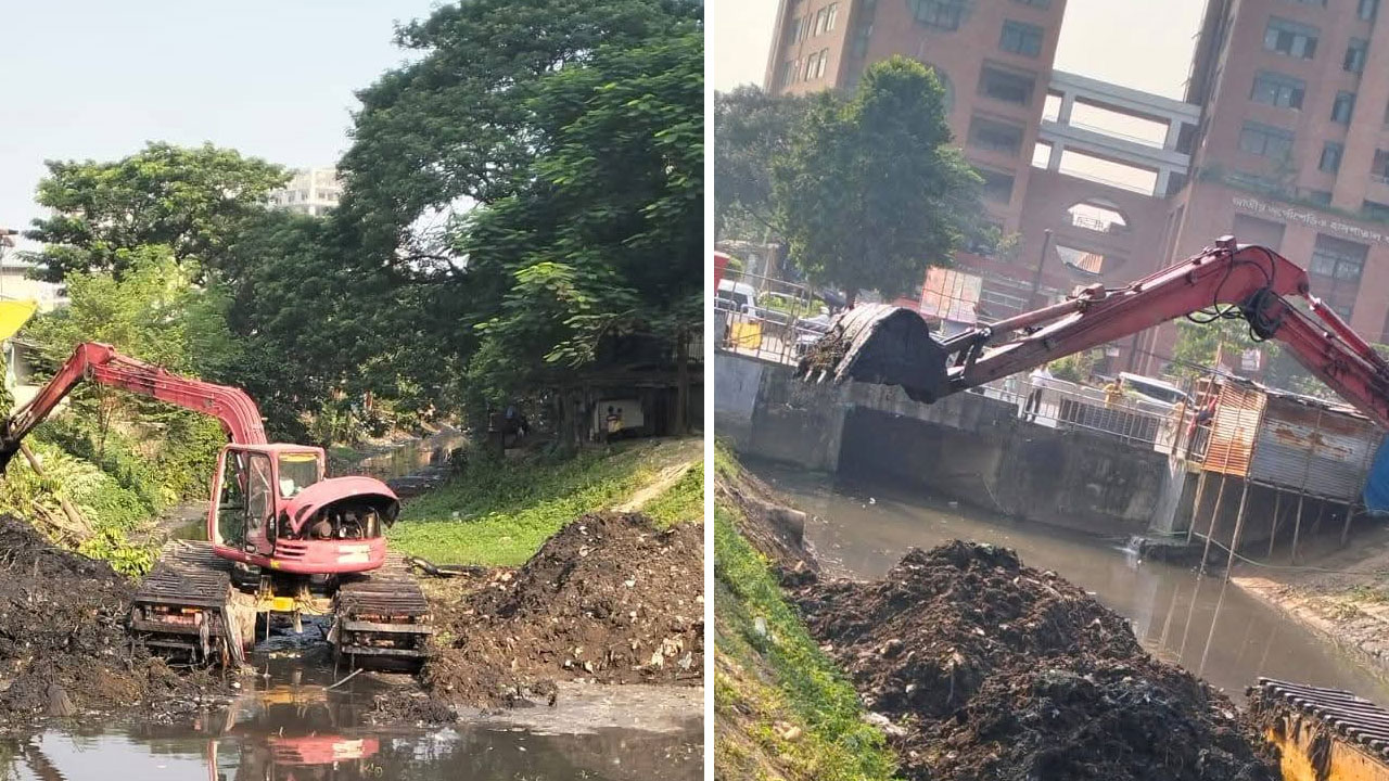 আগারগাঁও-কল্যাণপুরে খাল খনন-পরিচ্ছন্নতা কার্যক্রম চালাচ্ছে ডিএনসিসি