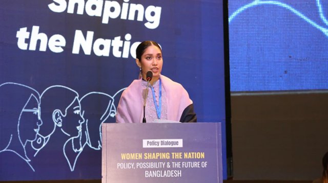 বাংলাদেশের পলিসি লেভেলে জাইমা রহমানের প্রথম বক্তব্য