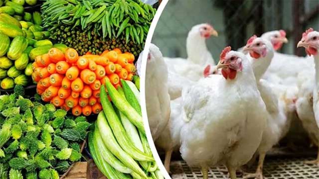বেড়েছে ব্রয়লারের দাম,সবজির বাজারে দাম সীমিত