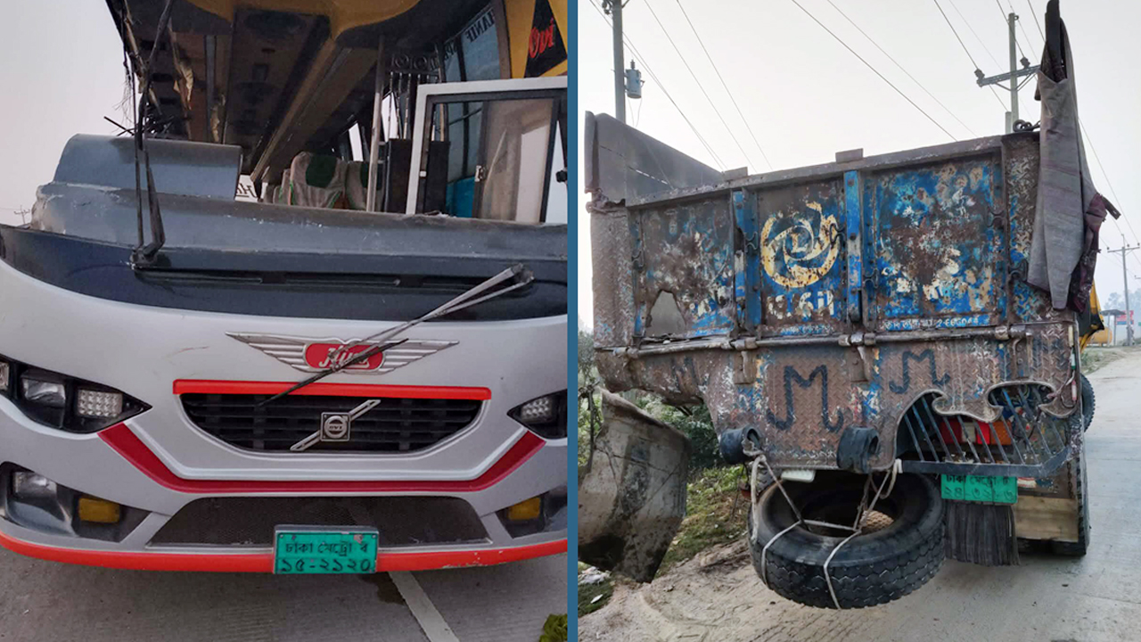 রংপুরে সড়ক দুর্ঘটনায় তিনজন নিহত, আহত ১২