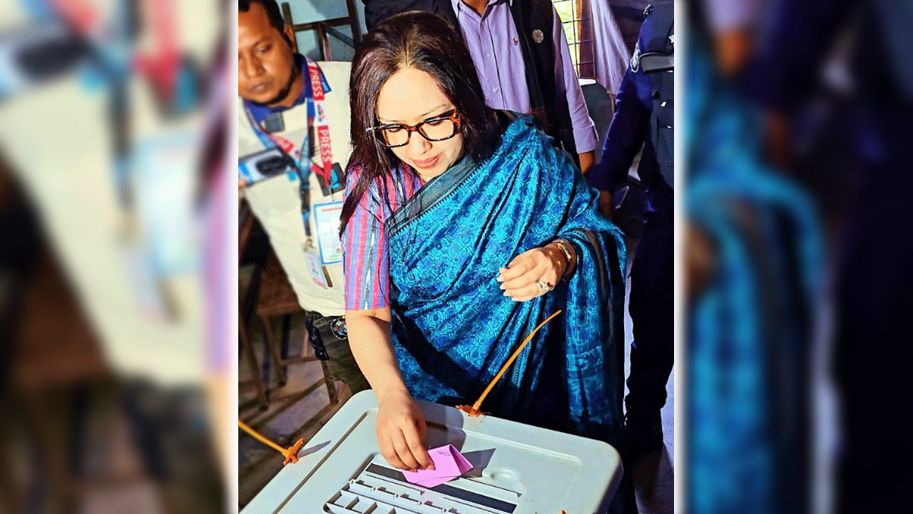 ব্রাহ্মণবাড়িয়া-২ আসনে ১২ কেন্দ্রের ভোটে রুমিন ফারহানা এগিয়ে