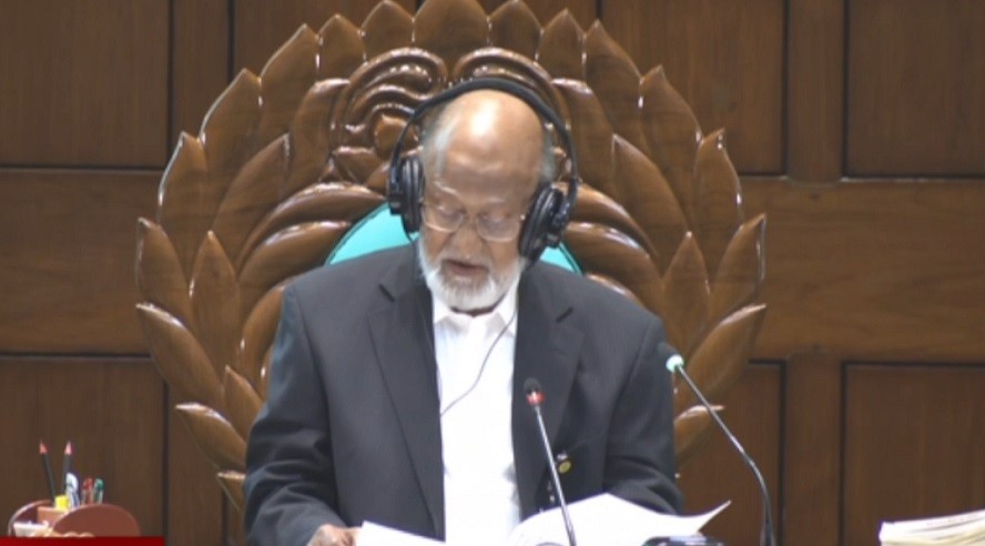 প্রথম অধিবেশনের সভাপতি খন্দকার মোশাররফ