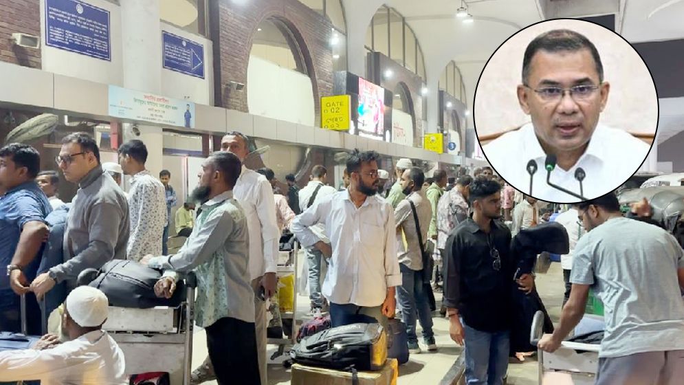 হাজারো যাত্রী বিমানবন্দরে আটকা,খোঁজ নিলেন তারেক রহমান