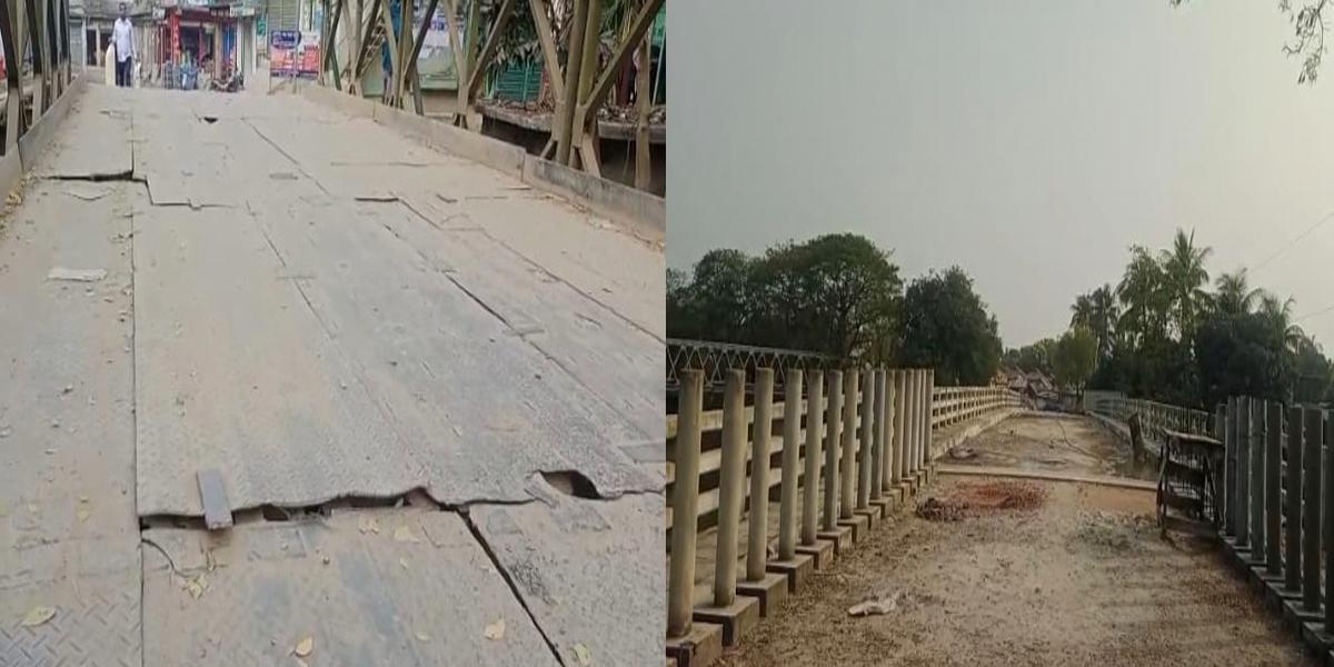 গাড়ি উঠলেই কাঁপে বেইলি সেতু,বন্ধ নতুন সেতুর কাজ