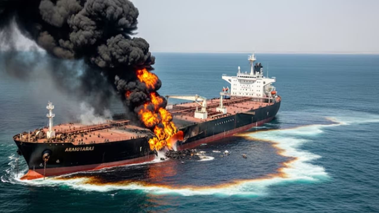 কাতার উপকূলে তেলের জাহাজে আঘাত হানল ইরানের মিসাইল