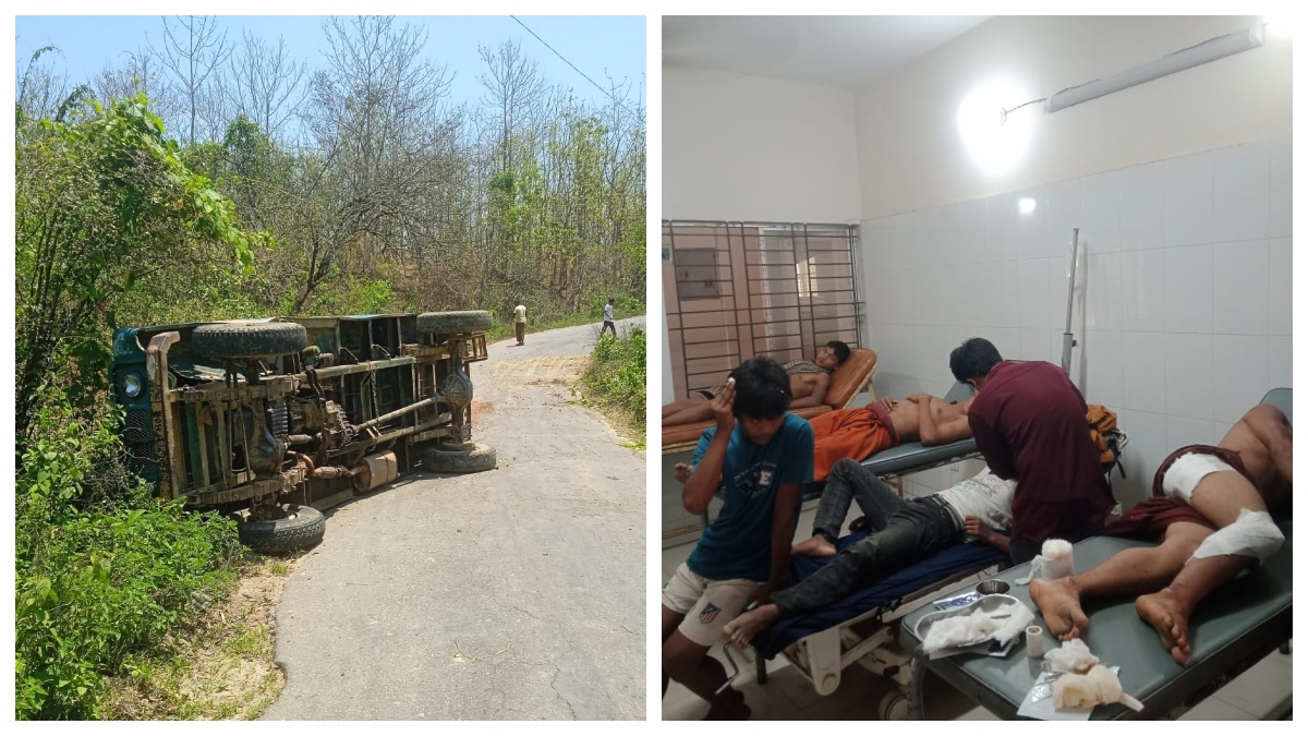 রাঙামাটির রাজস্থলীতে চাঁদের গাড়ি উল্টে চালক-শ্রমিকসহ আহত ৬