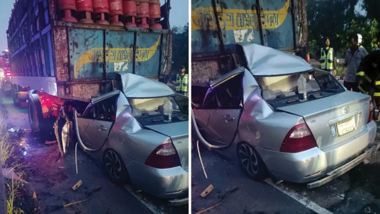 ফরিদপুরে দাঁড়িয়ে থাকা ট্রাকে প্রাইভেটকারের ধাক্কা, নিহত ৫