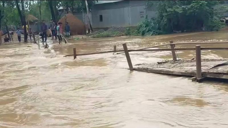 শেরপুরে তিন নদীর পানি বিপৎসীমার ওপরে