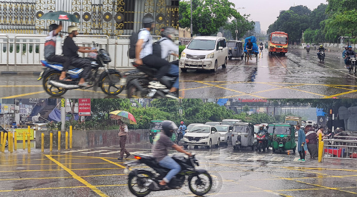 বিরামহীন বৃষ্টিতে থমকে গেছে জনজীবন