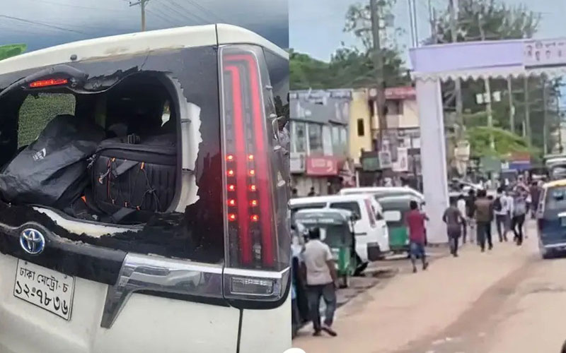 সিলেটে এনসিপি নেতাদের গাড়িবহরে হামলা