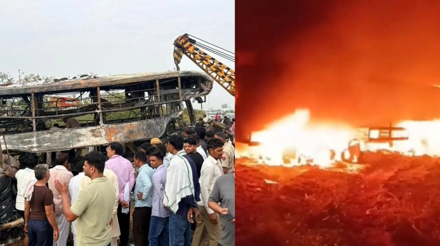 এক্সপ্রেসওয়েতে স্লিপার বাসে আগুন, নিহত ৭