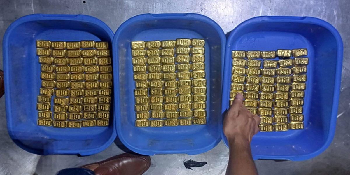 শাহজালালে ১৯ কেজি স্বর্ণ জব্দ