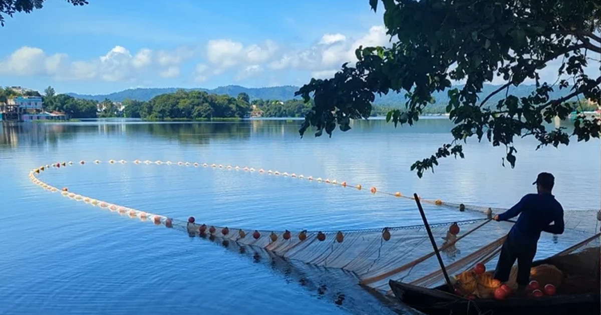 নিষেধাজ্ঞা শেষে কাপ্তাই হ্রদে মাছ ধরা শুরু