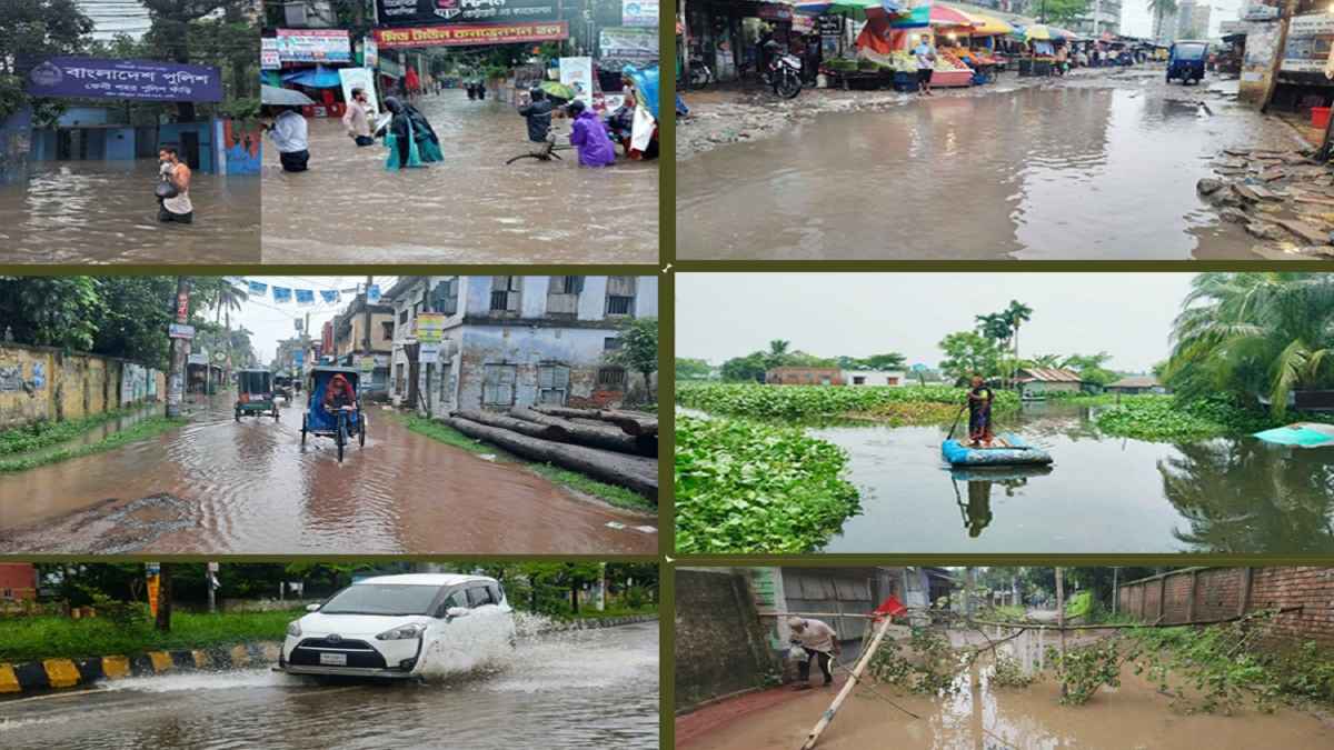 টানা বৃষ্টিতে পানির তলায় চট্টগ্রাম, বেড়েছে নাগরিক ভোগান্তি