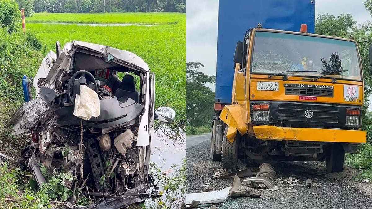 নাটোরে ট্রাক-অ্যাম্বুলেন্সের মুখোমুখি সংঘর্ষ,অতঃপর...