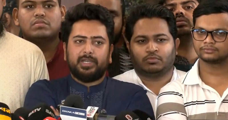 সবার আগে বাংলাদেশ বললেও বিএনপি ভারতকে ভয় পাচ্ছে:নাহিদ ইসলাম