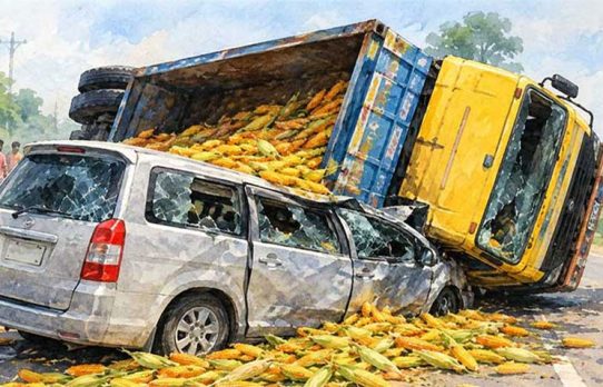 বগুড়ায় মাইক্রোবাস ও ট্রাকের মুখোমুখি সংঘর্ষে দুজন নিহত,, আহত ৭