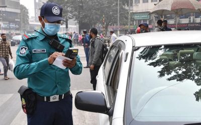 রাজধানীতে ট্রাফিক আইন লঙ্ঘনে ২৮৫৫ মামলা
