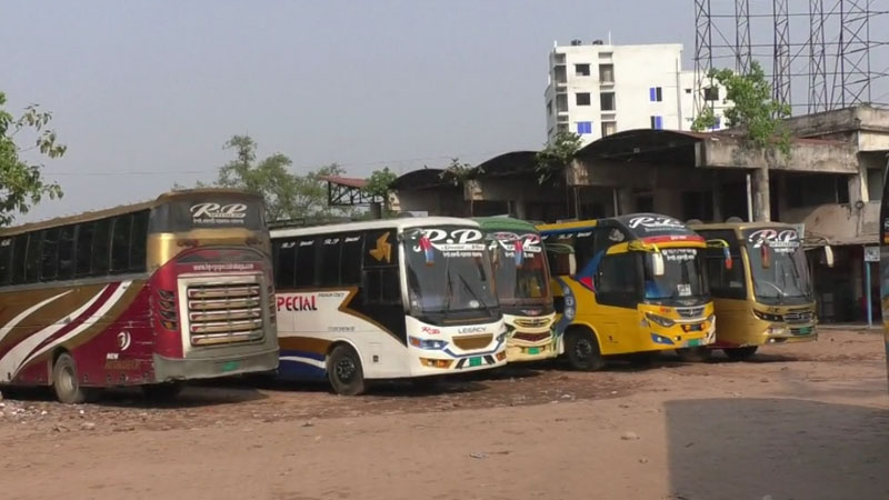 রাজশাহী থেকে সারাদেশের বাস চলাচল বন্ধ