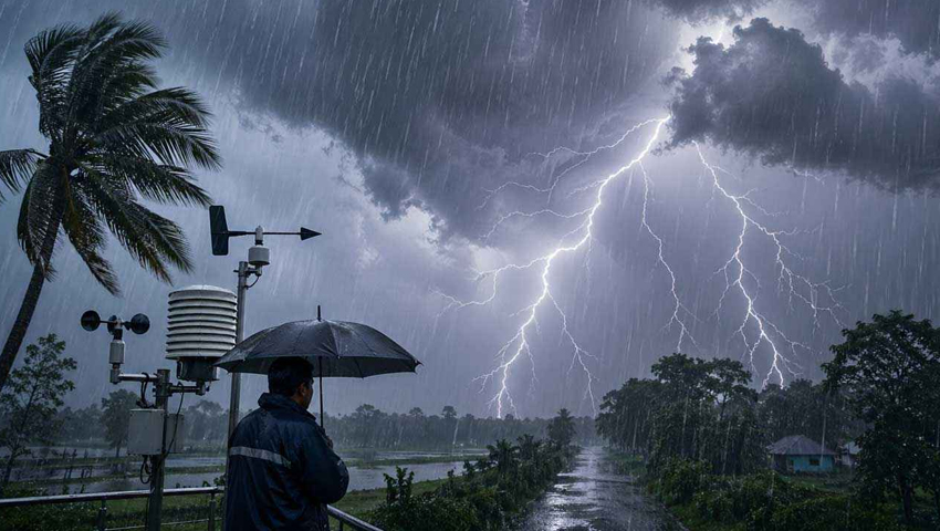১২ জেলায় দুপুরের মধ্যে ঝড়-বৃষ্টির শঙ্কা,নদীবন্দরগুলোকে সতর্কসংকেত