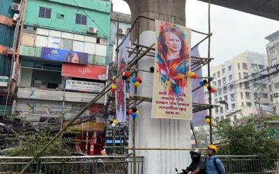 মেট্রোরেলের পিলারে খালেদা জিয়াসহ থাকছে জুলাই আন্দোলনের গ্রাফিতি