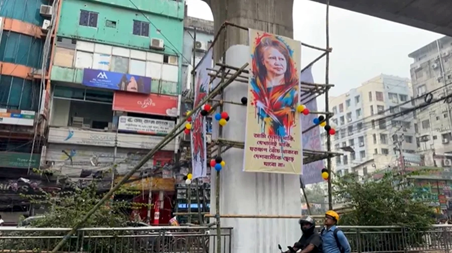 মেট্রোরেলের পিলারে খালেদা জিয়াসহ থাকছে জুলাই আন্দোলনের গ্রাফিতি