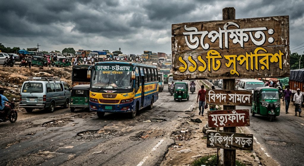 সড়ক হয়েছে ‘মৃত্যুফাঁদ’, জেনেও বাস্তবায়ন হয়নি ১১১ সুপারিশ