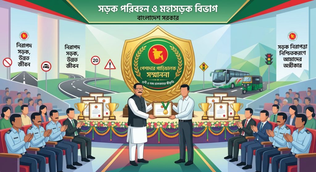 সারা দেশে ২৭৬ জন দক্ষ ও পেশাদার গাড়িচালককে সম্মাননা দিচ্ছে সড়ক পরিবহন ও মহাসড়ক বিভাগ