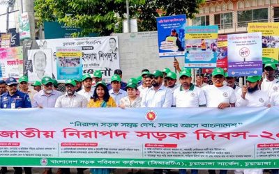 জাতীয় নিরাপদ সড়ক দিবস উপলক্ষে চুয়াডাঙ্গা বিআরটিএর রোড শো